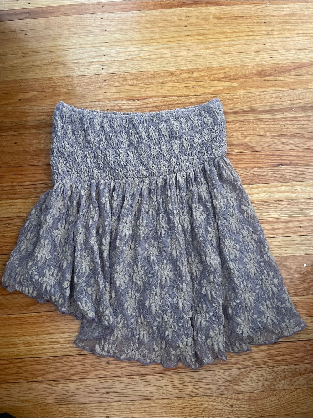 Women's Lace Smocked tube top